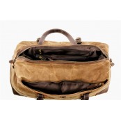 TP1 WAX HIPSTER TRAVELER™ holdall, bagaż podręczny. Bawełna i skóra naturalna - ZIELEŃ W